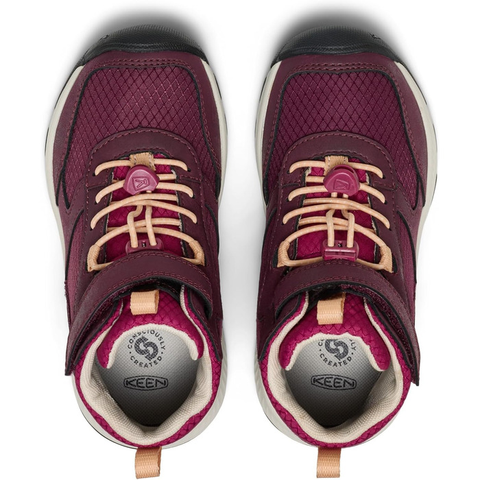 KEEN Skua Mid - Дитячі водонепроникні трекінгові черевики, 24 EU, Колір: Fig Peach Fuzz