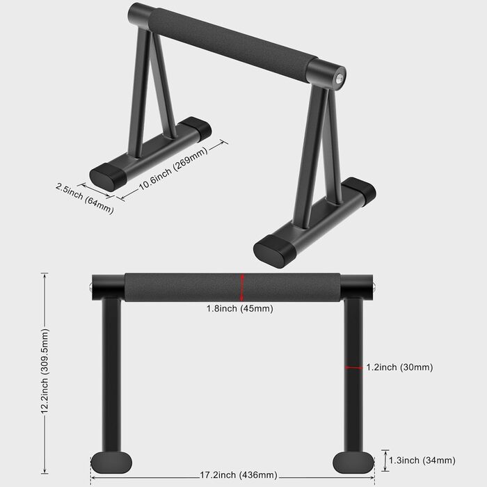 Віджимальні ручки Dolibest для калістеніки, фітнесу та йоги. Паралелетки для віджимань, стійка для перекидання, ручки для віджимань з дерева, 2 шт., середній розмір, для дому та спортзалу