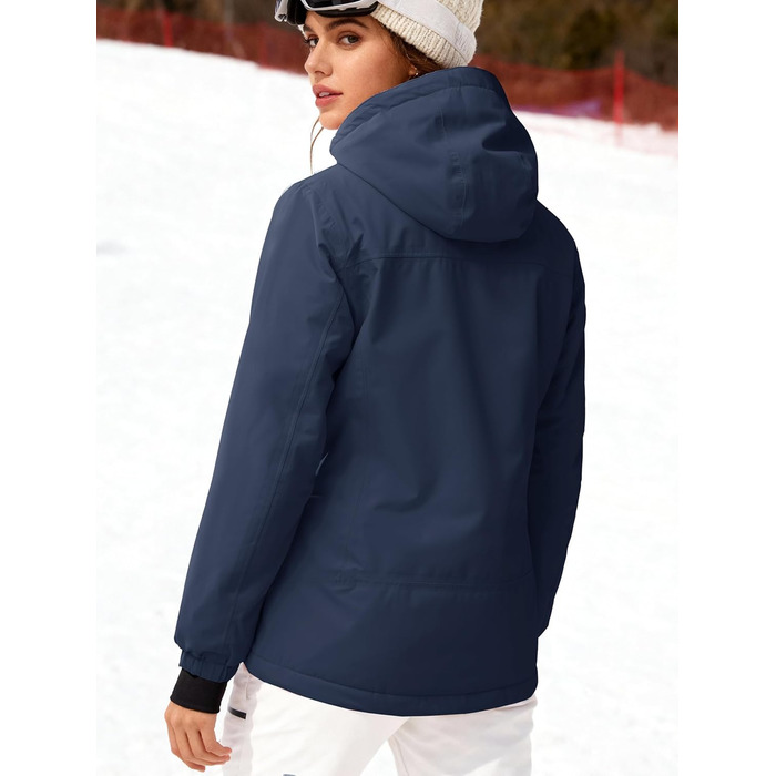 Жіноча водонепроникна куртка для сноубордингу та лижного спорту FREE SOLDIER з флісовою підкладкою та капюшоном. Тепла зимова куртка FREE SOLDIER для жінок, Mitternachtsmarineblau (L)