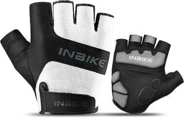 Велосипедні рукавички INBIKE, напівпальцеві, для чоловіків та жінок, з підкладкою Eva, комфортні, дихаючі, літні, для велосипеда, MTB, чорні, XXL