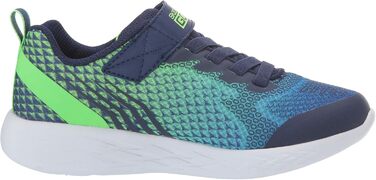 Дитячі кросівки Skechers Go Run 600 Baxtux, 37 EU, темно-синій, сітка, синтетика, оздоблення лайм