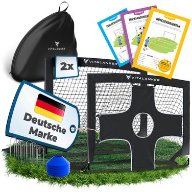 Дитячий футбольний ворітний комплект з навісною торговою системою та картками-завданнями. Ідеально для гри в саду, на вулиці. Ворота для дітей, футбольні ворота, Goal