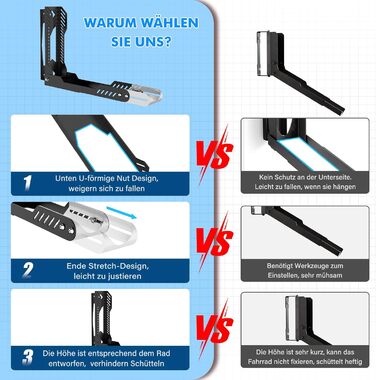 Настінна підставка для велосипеда IMAYCC - міцна, до 40 кг, для гаража, біла