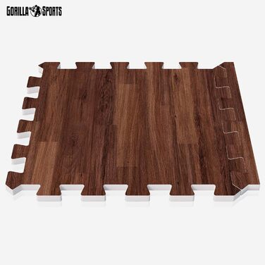GORILLA SPORTS захисний килимок для підлоги EVA, 18 шт, 30x30 см, антиковзкий, пазловий, для тренажерів і фітнесу