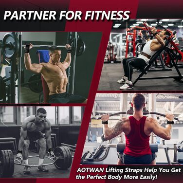 Підтримуючі ремені для тяги AOTWAN з двошарової шкіри, для бодібілдингу та фітнесу, захист зап'ястя, тренувальні ремені для жінок та чоловіків, чорний