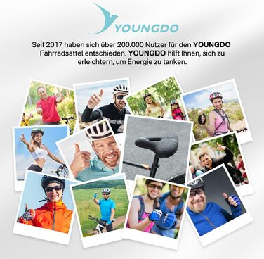 YOUNGDO велосипедне сідло, зручне та ергономічне, нова модель, покращена водонепроникність, меморі-піна, дихаюче, амортизуюче, для чоловіків і жінок, для міських велосипедів