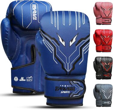Дитячі боксерські рукавички Farabi Sports 6oz для хлопчиків і дівчат, сірі – для боксу, ММА, муай-тай, боксерського мішка та тренувань, вік 5–10 років