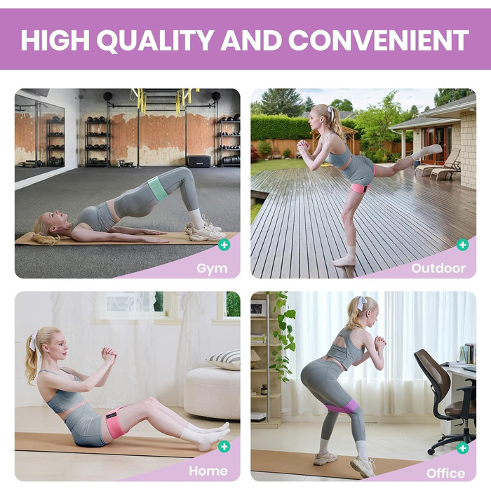 Набір еластичних стрічок для фітнесу Good Nite 3 шт. для тренування сідниць та ніг. Ідеально для йоги, пілатесу та фітнесу вдома. Підходить для чоловіків та жінок