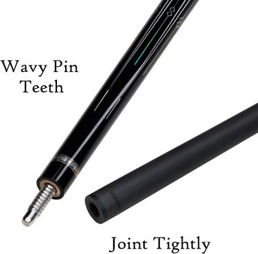 Професійний більярдний кий Moyerely з карбону, 11.8/12.5 мм, низька деформація, з чохлом MF4