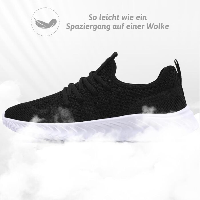 Чоловічі кросівки QIJGS для бігу та фітнесу, повсякденне взуття, модель Slip-on, розмір 46 EU, чорно-білі