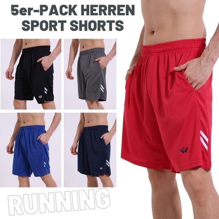 Чоловічі спортивні штани для тренувань та бігу з кишенями та еластичним поясом, швидкосохнучі, розмір S (чорний, сірий, синій, темно-синій, червоний)
