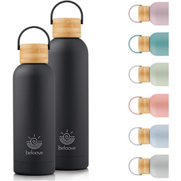 Термос-бутилка beloove з нержавіючої сталі, BPA Free, подвійні стінки, не протікає, підходить для газованої води, ударостійке порошкове покриття, 500/750 мл