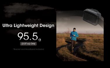 Нітекор NU31 Blue - налобний ліхтар, чорний колір