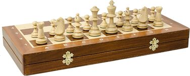 Набір шаховий турнірний Großartig NO.6 | Master Of Chess | Шаховий набір з шахівницею 54x54 см | Корпус з горіха та сикомори, високоякісний набір Staunton