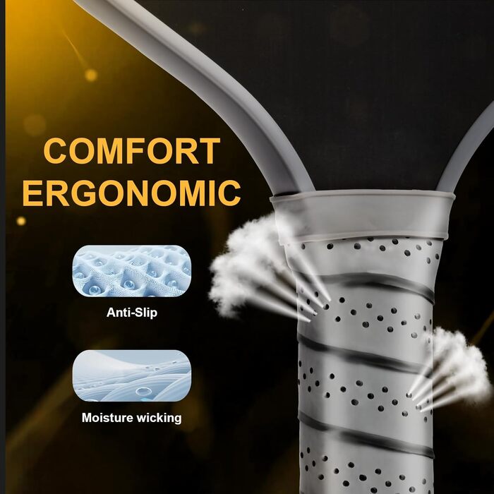 Набір для піклболу: 2 ракетки, м'ячики, стрічки, сумка та очисник. Легкі ракетки з покриттям з рохли та скловолокна, PP-ядро 14 мм, USAPA.