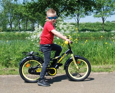 Дитячий велосипед Volare Thombike 16 дюймів для хлопчиків, чорний-жовтий