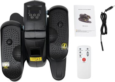 Електричний міні-еліптичний тренажер TaNeHaKi під стіл з LCD-екраном і пультом для літніх людей, 5 швидкостей, 60 Вт, синій/чорний