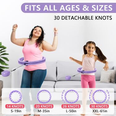 Розумний обважнений хулахуп Leann Life U1-30, 142 см, з магнітною застібкою для схуднення, для дітей та дорослих, для дому, інфініті-обруч великого розміру