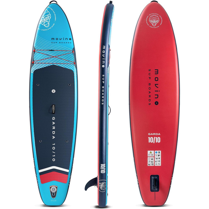 Надувний SUP-борд Movino Garda Allround 10'10' - комплект для SUP-серфінгу, 330 см (блакитний/червоний)