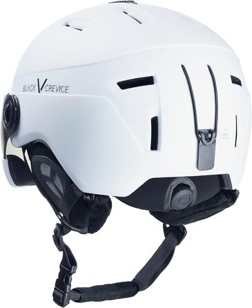 Шолом гірськолижний Black Crevice Calgary з візором, білий матовий/сріблястий, S/M (54-57 см)