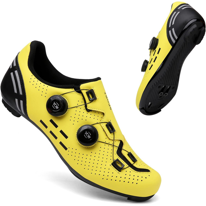 Велосипедні шкарпетки SDEQA для жінок, сумісні з Peloton, Look SPD, SPD-SL, Delta Lock. Жовті, 36 EU