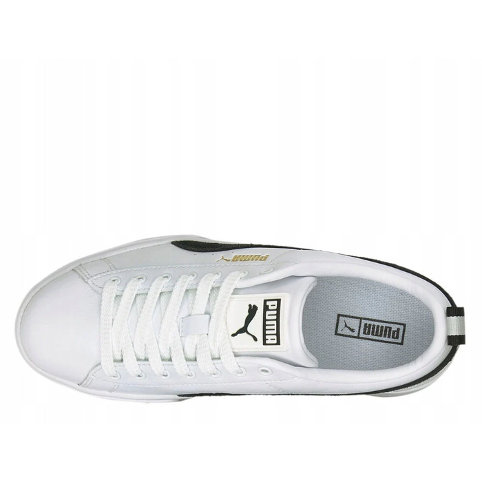 Жіночі білі кросівки на платформі Puma Mayze, шкіряні, р. 37
