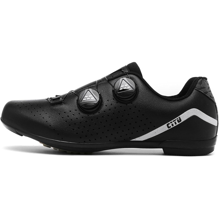 Велосипедні шкарпетки для їзди по дорозі та MTB, дихаючі, без шнурів, з ротаційним шнурувальним механізмом, білі (38 EU, чорний)