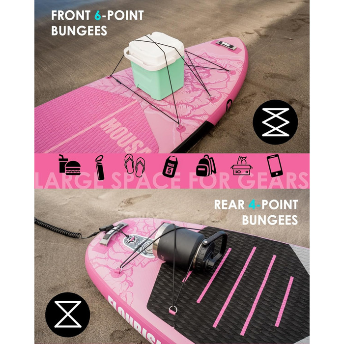 Надувний SUP-борд 10'8 x 35' для 3 осіб: стабільний, з рюкзаком та веслом