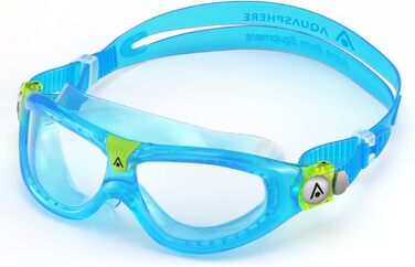 Дитяча плавальна маска Aqua Sphere Seal Kid 2 з прозорими лінзами, бірюзова