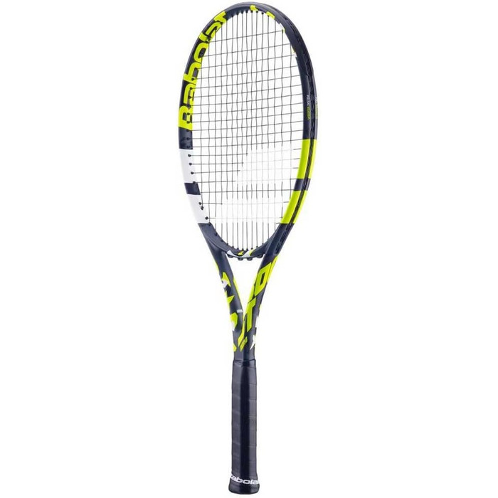 Тенісна ракетка Babolat Evo Aero для дорослих - сила та комфорт. Аеродинамічний фрейм Alpha Spin з технологіями Evo 4 Feel & Woofer. Ручка Syntec Evo Grip 1-3 сіра/жовта
