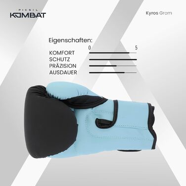 Боксерські рукавички Picsil Kombat Kyros Grom для тренувань і боїв, універсальні, для муай-тай, ММА, кікбоксингу