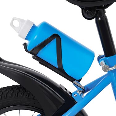 Дитяче велосипед 12 дюймів, регульована висота, для дітей 2-5 років, з додатковими колесами, кошиком та пляшкою, блакитний велосипед для дівчаток та хлопчиків