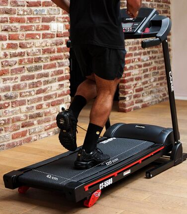 Електрична бігова доріжка Care Fitness CT-5588-2, складна, з нахилом, 16 км/год, 12 програм, сумісна з Kinomap