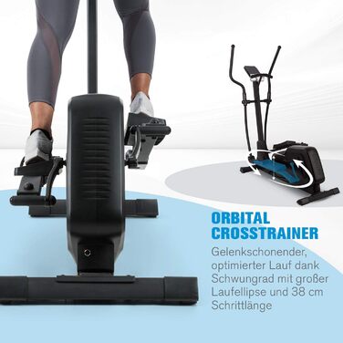 Еліптичний тренажер Kraftfit для дому, 20 кг маховик, 12 програм, Bluetooth, сумісний з Kinomap, чорний
