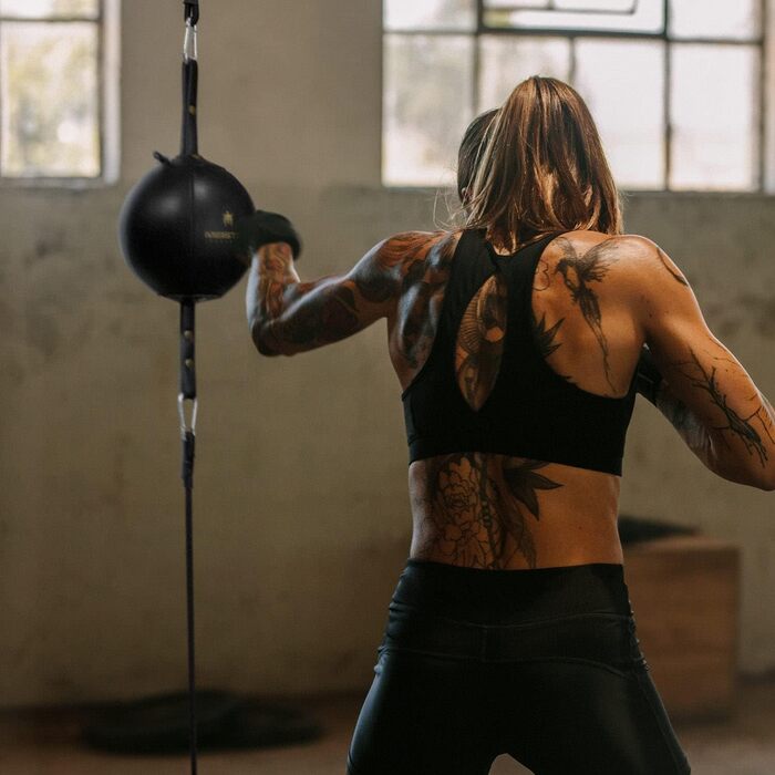 Швидка сумка Meister SpeedKills з подвійною строчкою з шкіри, з еластичними шнурами та легким латексним мішечком (17,8 см)