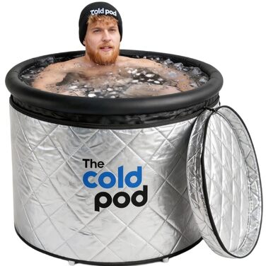 Кріованна The Cold Pod на 320 літрів з ізоляційною УФ-кришкою для загартовування та відновлення атлетів, портативна ванна для льоду (Wim Hof), для дому та вулиці