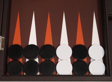 Набір для гри в нарди преміум-класу Silverman & Co. 48 x 64 см, темно-коричневий