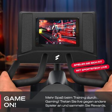 Електровелосипед Sportstech sBike Lite 10.1' з LED-технологією та сенсорним дисплеєм для фітнесу