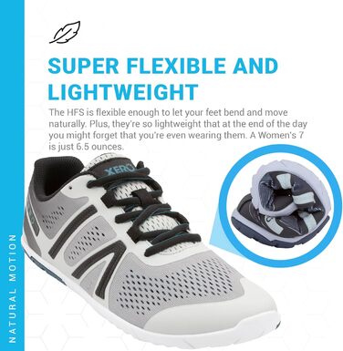 Жіночі бігові кросівки Xero Shoes HFS, сірий колір Aurora, розмір 41.5 EU