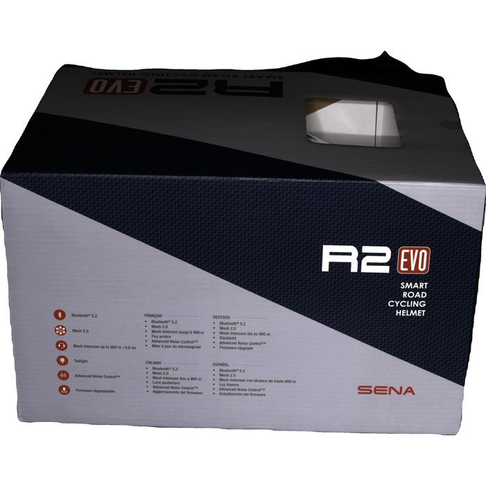 Велосипедний шолом Sena R2 EVO Smart для дорослих, з Mesh Intercom, матовий сірий, для шосе