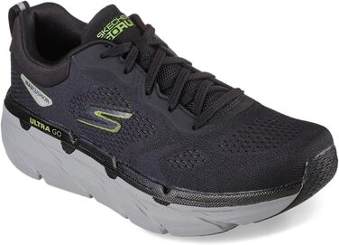 Чоловічі кросівки для бігу Skechers Max Cushioning Delta, чорний та лаймовий, розмір 45 EU, тканина