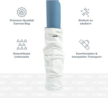 Килимок для йоги POWRX натуральний каучук PU, ліловий, з екологічною сумкою, 183x68x0,3 см, нековзкий для хот-йоги та пілатесу