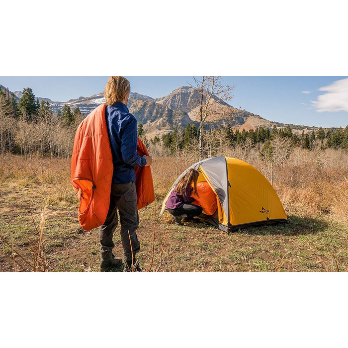 Спальний мішок TETON Sports Altos Ultralight Мумія, помаранчевий - легкий та компактний для кемпінгу
