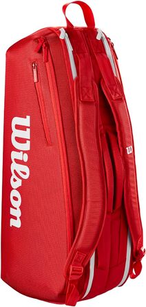 Сумка для тенісу Wilson Super Tour Red 2025 - для 2 ракеток, червоно-біла