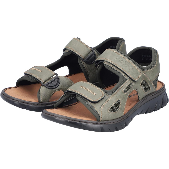 Чоловічі сандалі Rieker 22761 класичні, зелені, розмір 43 EU