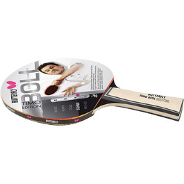 Настільна ракетка Butterfly Timo Boll Silver 85015 для настільного тенісу, ITTF сертифікат, анатомічна ручка, гумове покриття Addoy, для амбітних гравців, хобі, високоякісна