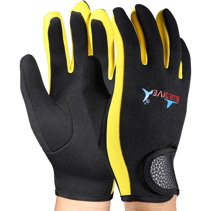 Рукавички для дайвінгу VGEBY з неопрену, для снорклінгу, каякінгу, серфінгу, водного спорту, чорні та жовті, розмір S