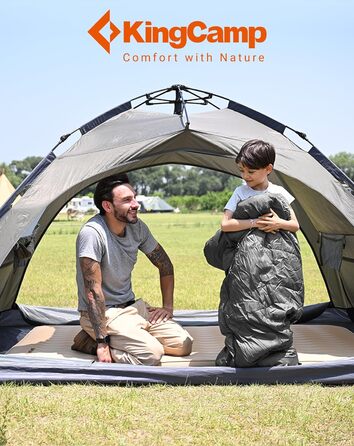 Дитячий спальний мішок KingCamp Rosa L для кемпінгу та піших прогулянок (3-4 сезони)