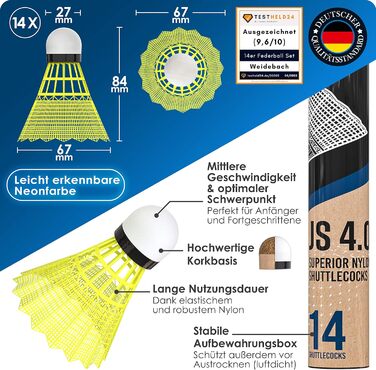 Набір для бадмінтону 14er Federball Set Plus: м'ячі, інструкція, для початківців та професіоналів
