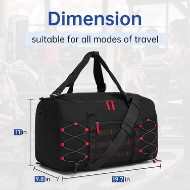 Чоловіча тактична спортивна сумка для подорожей та залу з окремим відділенням для взуття, універсальний дорожній рюкзак-вікенд